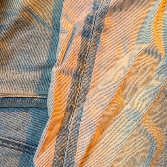 Bog High Rise Baggy Jeans With Salmon/Rainbow Fade Detail 25 - Picture 4 of 5